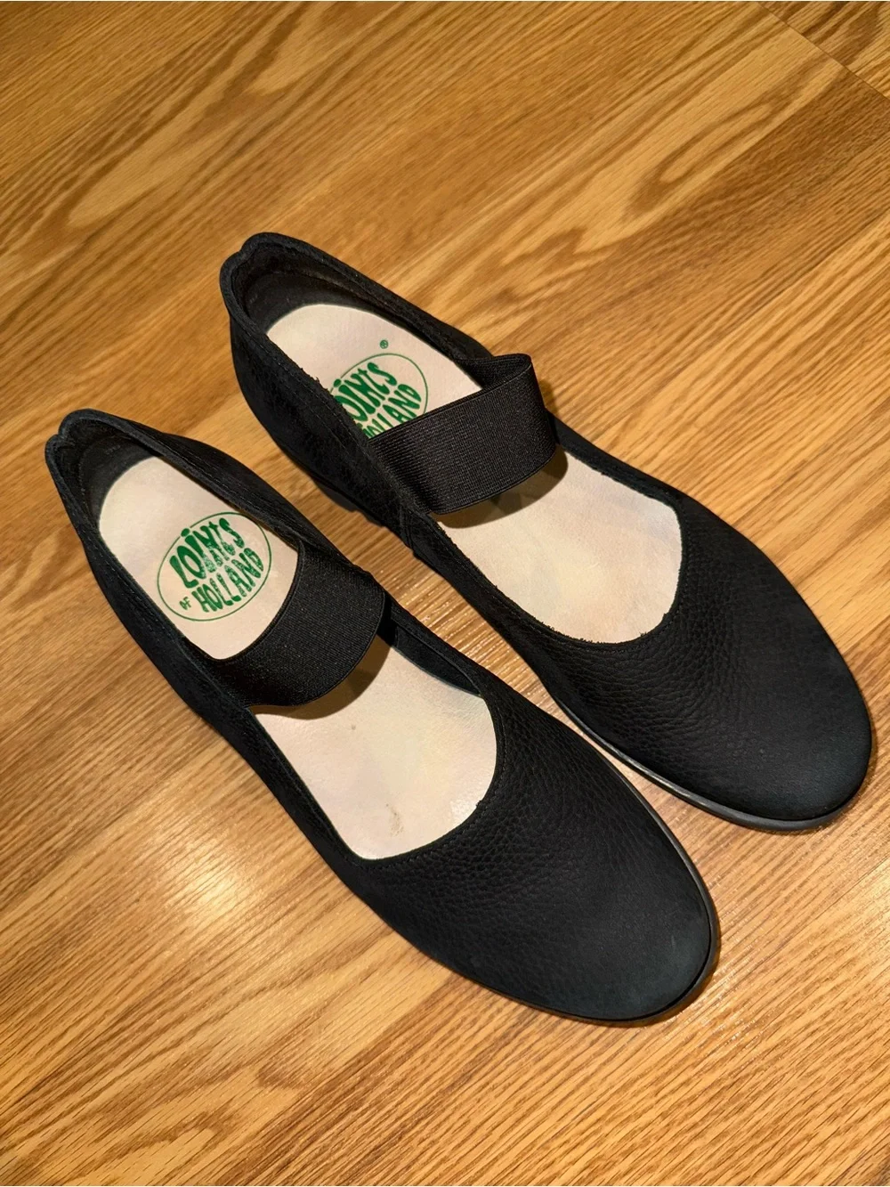 Points of Holland Leather Mary Jane Wedges sz 39